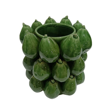 Ceramic Pear Vessel - Green at Online8 Furniture Auckland NZ