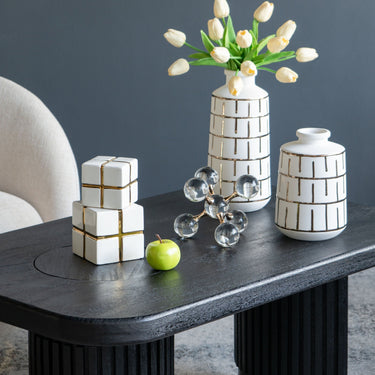 Ceramic White Vase at Online8 Furniture Auckland NZ