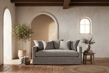 Chalet 2 Seater Slip Cover Sofa - Cool Grey at Online8 Furniture Auckland NZ