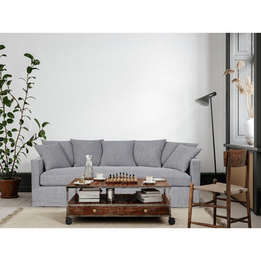 Chalet 3 Seater Slip Cover Sofa - Cool Grey at Online8 Furniture Auckland NZ