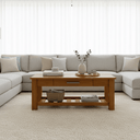 Charlton Coffee Table with Rack and Drawer - NZ Made at Online8 Furniture Auckland NZ