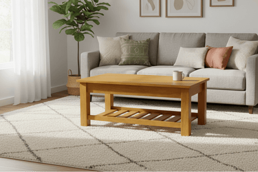Charlton Coffee Table with Rack at Online8 Furniture Auckland NZ