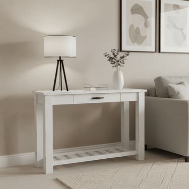Charlton Hall Table with Rack and Drawer - NZ Made at Online8 Furniture Auckland NZ