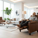 Chatswood Recliner Chair - Vintage Cigar at Online8 Furniture Auckland NZ