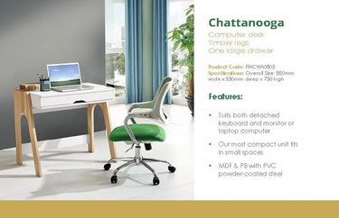 Chattanooga Computer Desk at Online8 Furniture Auckland NZ