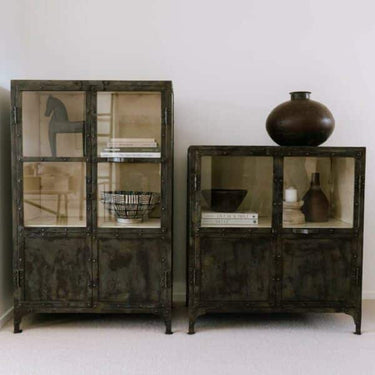Chehoma Industrial Display Cabinet - Medium at Online8 Furniture Auckland NZ