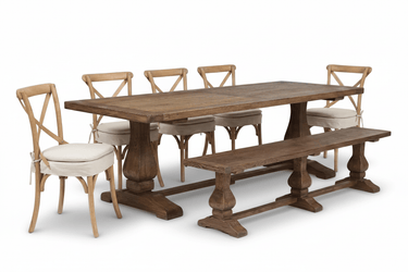 Chelmswood Reclaimed Elm Dining Table - 3000mm at Online8 Furniture Auckland NZ