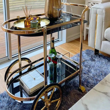 Chessman Bar Cart | Drinks Trolley at Online8 Furniture Auckland NZ