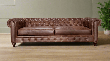 Chesterfield 3.5 Seater Sofa - Tobacco at Online8 Furniture Auckland NZ