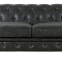 Chesterfield 3 Seater Sofa - Charcoal at Online8 Furniture Auckland NZ