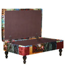 Chesterfield Patchwork Ottoman with Storage - Leopard at Online8 Furniture Auckland NZ
