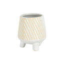 Chevron Tripod Ceramic Planter Medium at Online8 Furniture Auckland NZ