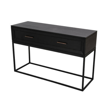 Chicago Console Table in black, slim 40cm depth for narrow hallways