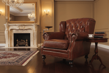 Churchill Armchair with Drink Holder - Vintage Cigar at Online8 Furniture Auckland NZ