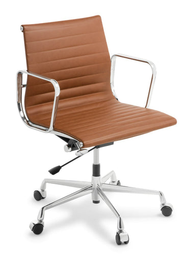 Classic Mid Back Office Chair - Tan at Online8 Furniture Auckland NZ