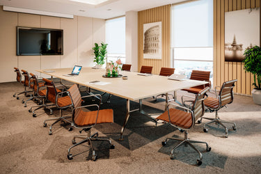 Classic Mid Back Office Chair - Tan at Online8 Furniture Auckland NZ