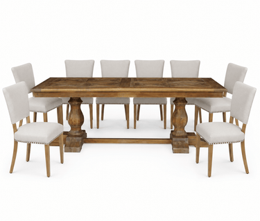 Classic Parquet Dining Suite – 8 Seater at Online8 Furniture Auckland NZ