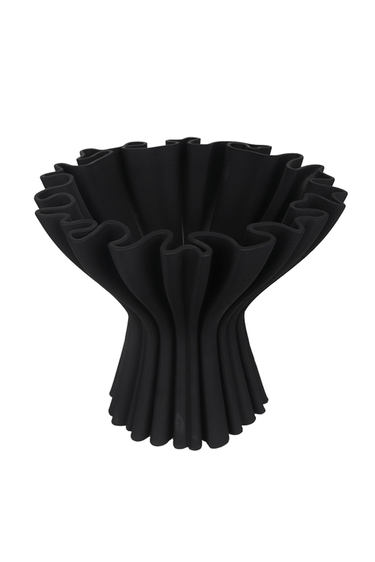 Cleo 3D Printed Compote Vase Black at Online8 Furniture Auckland NZ