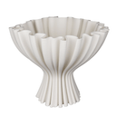 Cleo 3D Printed Compote Vase - White at Online8 Furniture Auckland NZ