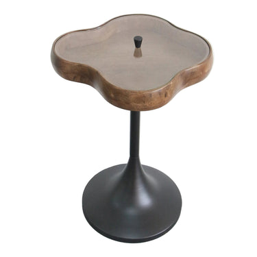 Clover Side Table with Glass Lid at Online8 Furniture Auckland NZ