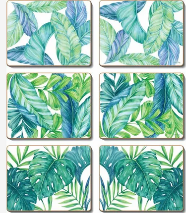 Coasters Tropical Leaves 12x10 cm at Online8 Furniture Auckland NZ