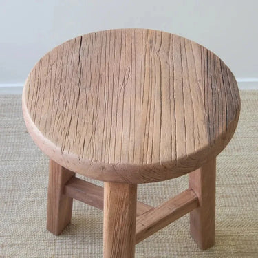 Coastline Aged Elm Stool at Online8 Furniture Auckland NZ
