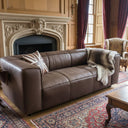 Coco Premium Full Grain Leather 3.5 Seater Sofa – Cognac Brown at Online8 Furniture Auckland NZ