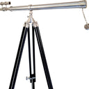 Cohasset Double Barrel Nickel Finish Floor Telescope on Tripod at Online8 Furniture Auckland NZ
