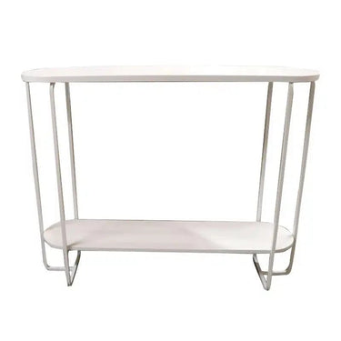 Colab Metal Console Table - White at Online8 Furniture Auckland NZ