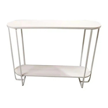 Colab Metal Console Table - White at Online8 Furniture Auckland NZ