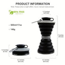 Collapsible Water Bottle - Black at Online8 Furniture Auckland NZ