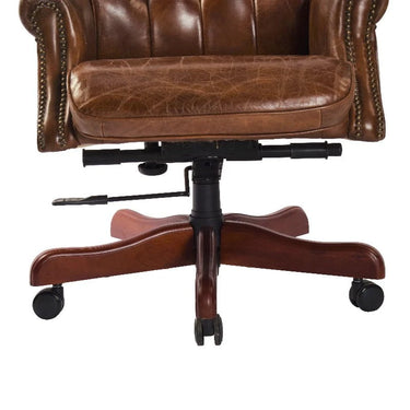 Columbus Vintage Leather Chesterfield Desk Chair at Online8 Furniture Auckland NZ