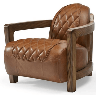 Concorde Vintage Leather Armchair - Cognac Brown at Online8 Furniture Auckland NZ