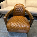 Concorde Vintage Leather Armchair - Cognac Brown at Online8 Furniture Auckland NZ