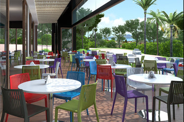Cool Dining Chair Purple - Indoor | Outdoor at Online8 Furniture Auckland NZ