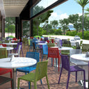 Cool Dining Chair Red - Indoor | Outdoor at Online8 Furniture Auckland NZ