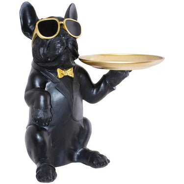 Cool French Bulldog with Glasses Holding Tray at Online8 Furniture Auckland NZ