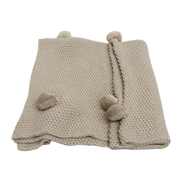 Cotton Baby Throw Pom Pom 80×100 cm at Online8 Furniture Auckland NZ