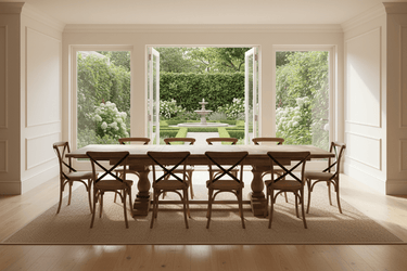 Country Double Extension Dining Suite - 10-Seater at Online8 Furniture Auckland NZ