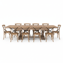 Country Double Extension Dining Suite - 10-Seater at Online8 Furniture Auckland NZ
