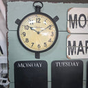 Country Memo Chalk Board with Clock at Online8 Furniture Auckland NZ