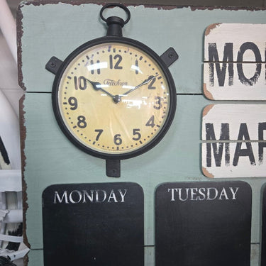Country Memo Chalk Board with Clock at Online8 Furniture Auckland NZ