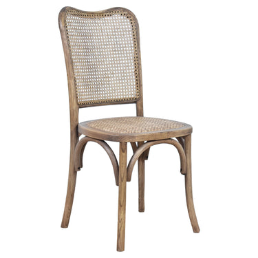 Country Oak Rattan Dining Chair at Online8 Furniture Auckland NZ