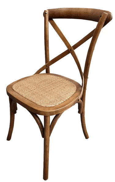 Cross Back Dining Chair - Antique Oak at Online8 Furniture Auckland NZ