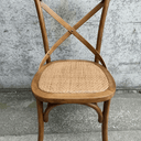 Cross Back Dining Chair - Antique Oak at Online8 Furniture Auckland NZ