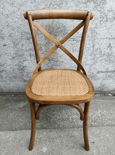 Cross Back Dining Chair - Antique Oak at Online8 Furniture Auckland NZ