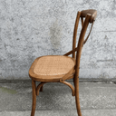 Cross Back Dining Chair - Antique Oak at Online8 Furniture Auckland NZ