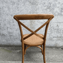 Cross Back Dining Chair - Antique Oak at Online8 Furniture Auckland NZ