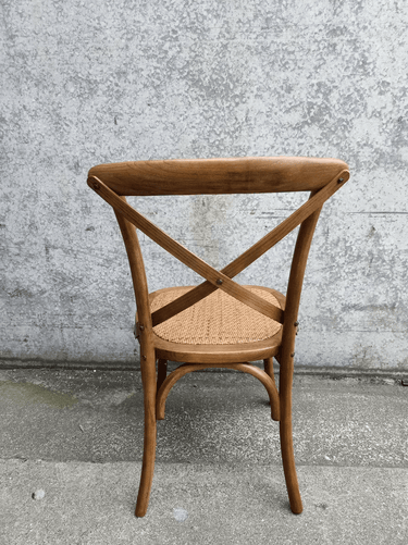 Cross Back Dining Chair - Antique Oak at Online8 Furniture Auckland NZ