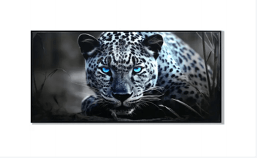 Crouching Leopard Framed Canvas Wall Art at Online8 Furniture Auckland NZ